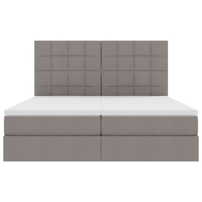 Opslag bed met matras met opslag Taupe 180 x 200 cm Nep Leer