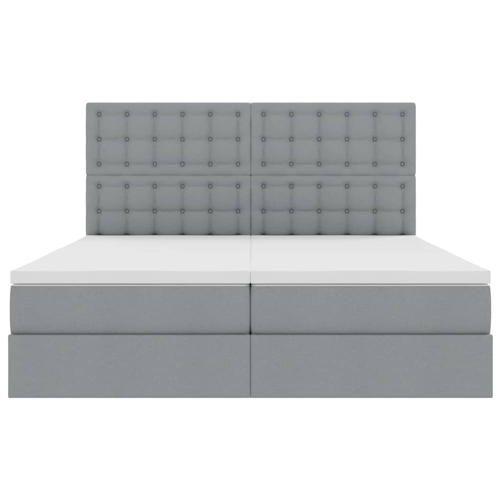 Opslag bed met matras Lichtgrijs 180 x 200 cm Nep Leer