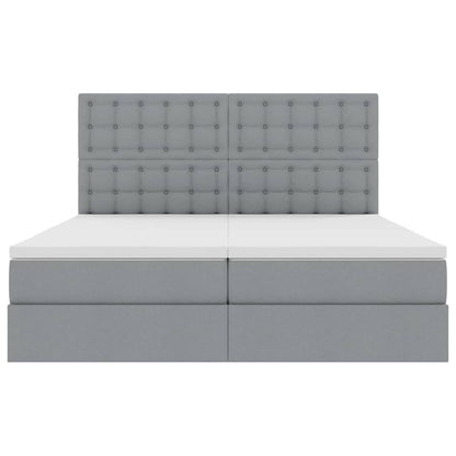 Opslag bed met matras Lichtgrijs 180 x 200 cm Nep Leer