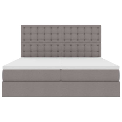 Opslag bed met matras met opslag Taupe 180 x 200 cm Nep Leer