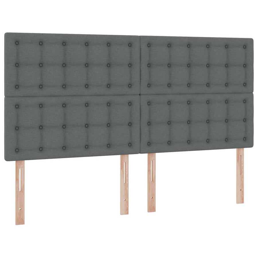 Opslag bed met matras Donkergrijs 200 x 200 cm Nep Leer