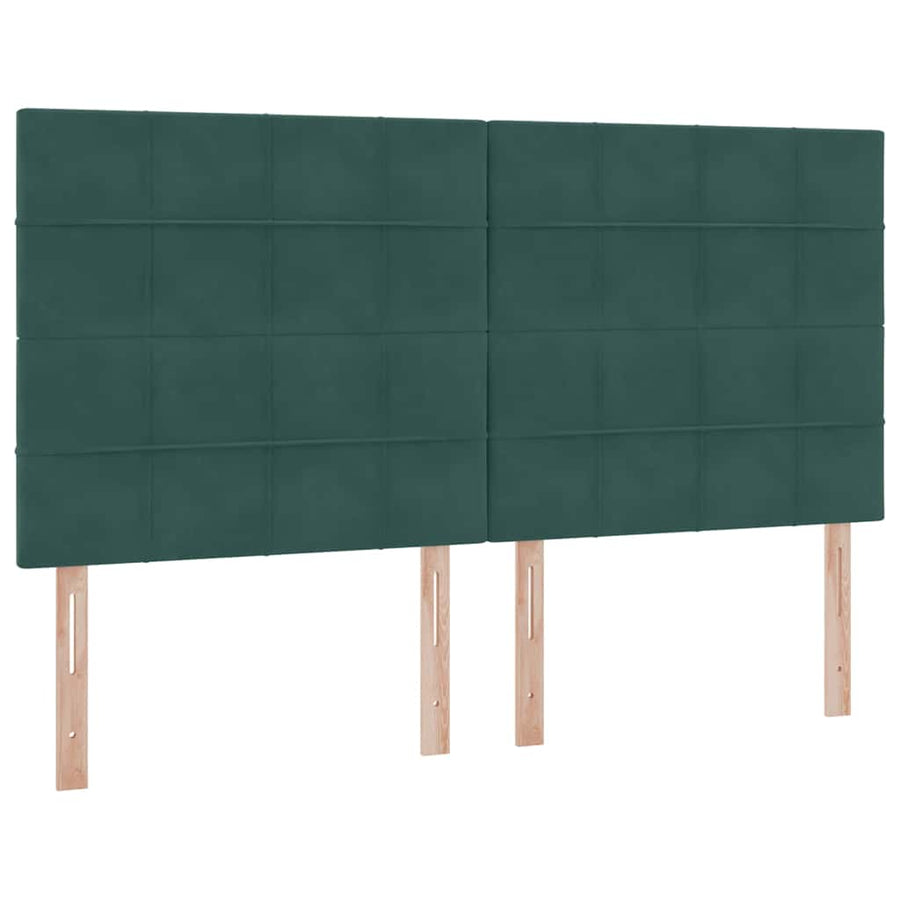 Opslag bed met matras Donkergroen 200 x 200 cm Fluweel