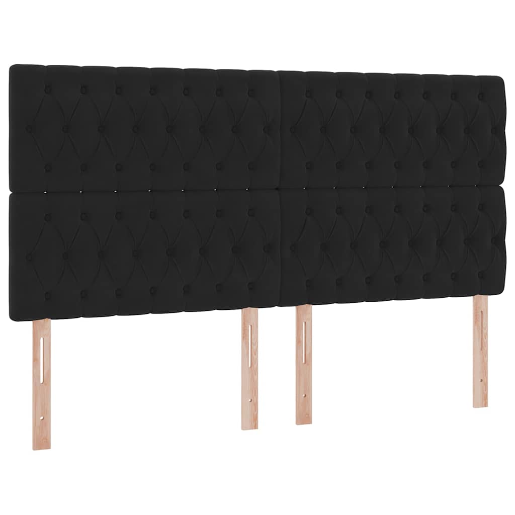 Opslag bed met matras met hoofdeinde Zwart 180 x 200 cm Fluweel