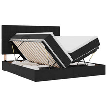 Opslag bed met matras met hoofdeinde Zwart 180 x 200 cm Fluweel