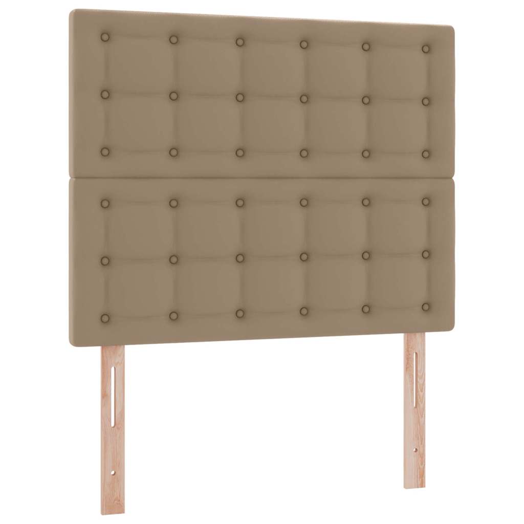 Bed met LED -striplichten Cappuccino 120 x 200 cm PVC