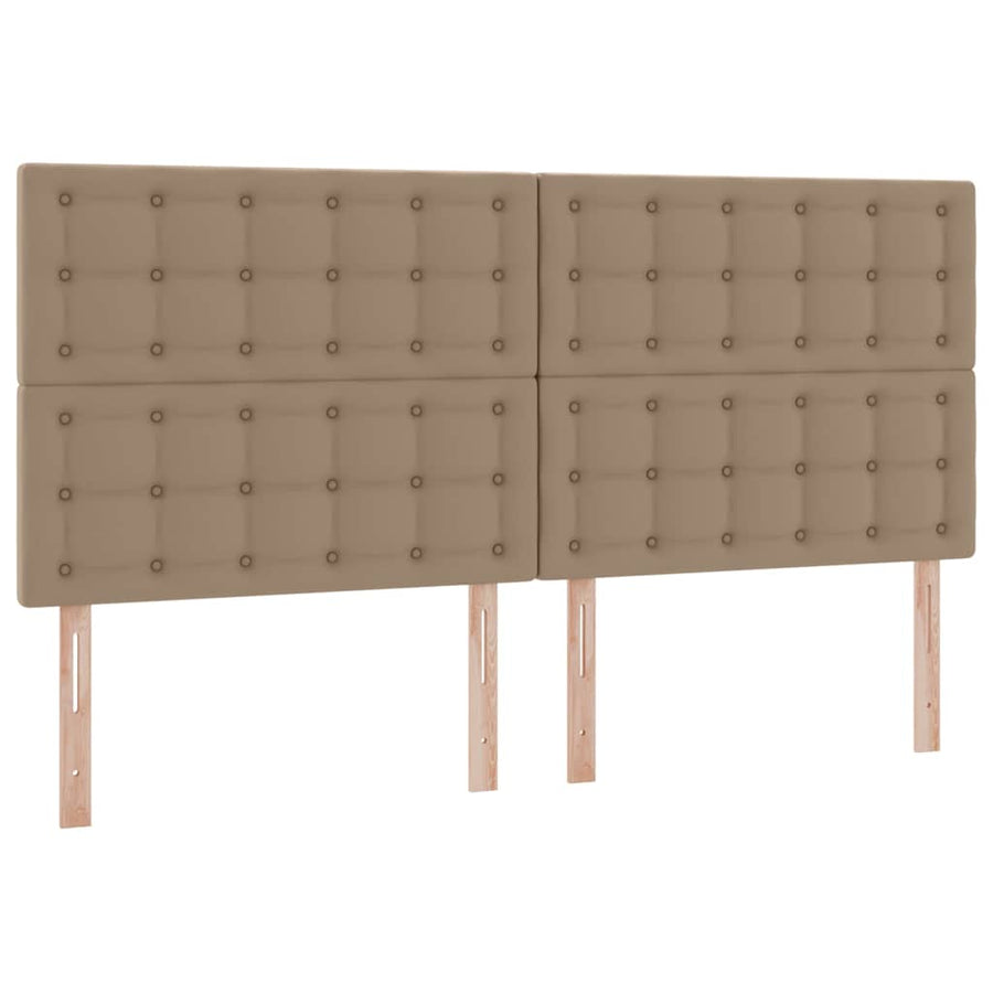 Opbergbed met LED met matras Cappuccino 200 x 200 cm Nep Leer