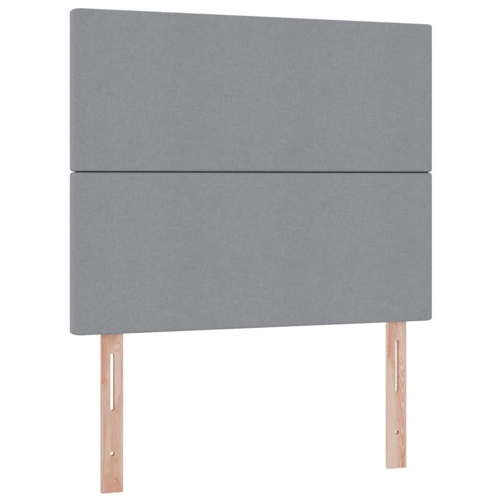 Opbergbed met LED met matras Lichtgrijs 120 x 190 cm Polyester