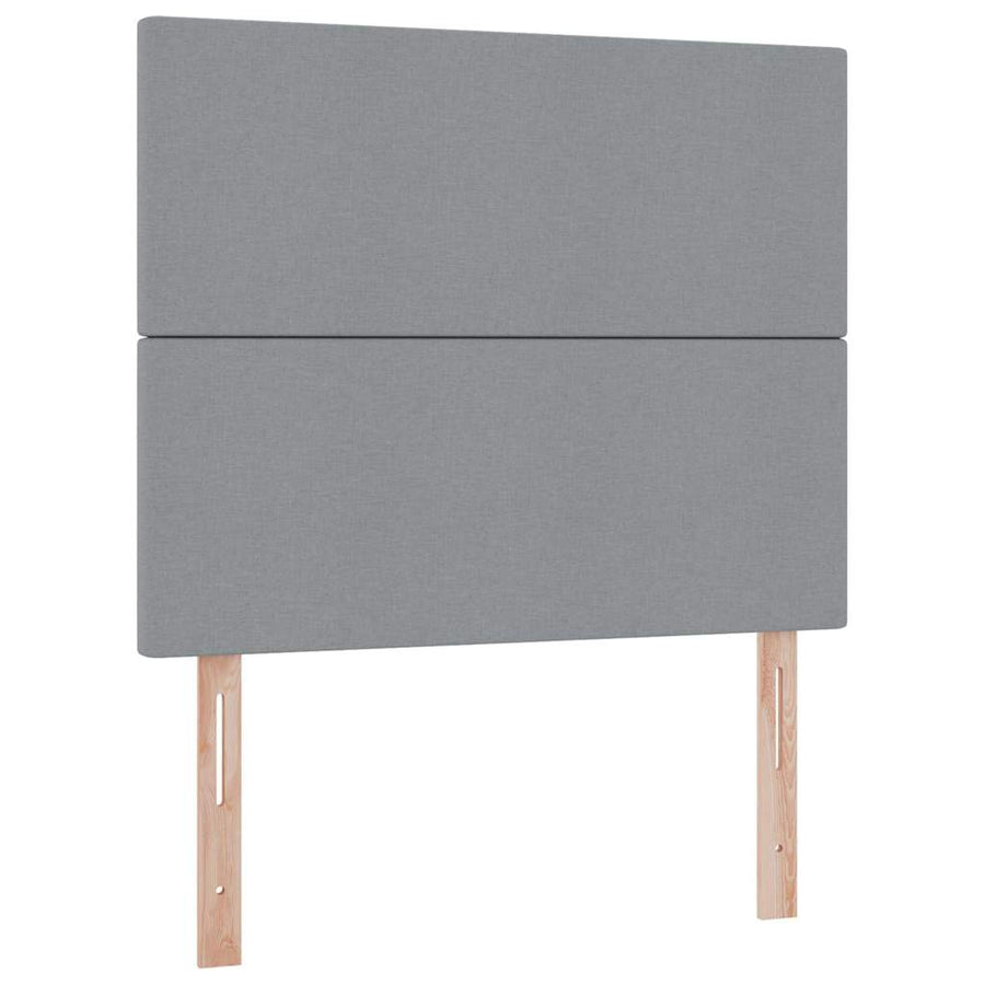 Opbergbed met LED met matras Lichtgrijs 120 x 190 cm Polyester
