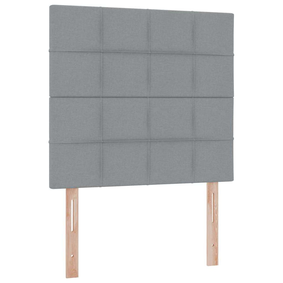 Opbergbed met LED met matras Lichtgrijs 90 x 200 cm Polyester