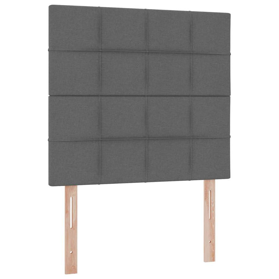 Opbergbed met LED met matras Donkergrijs 100 x 200 cm Polyester