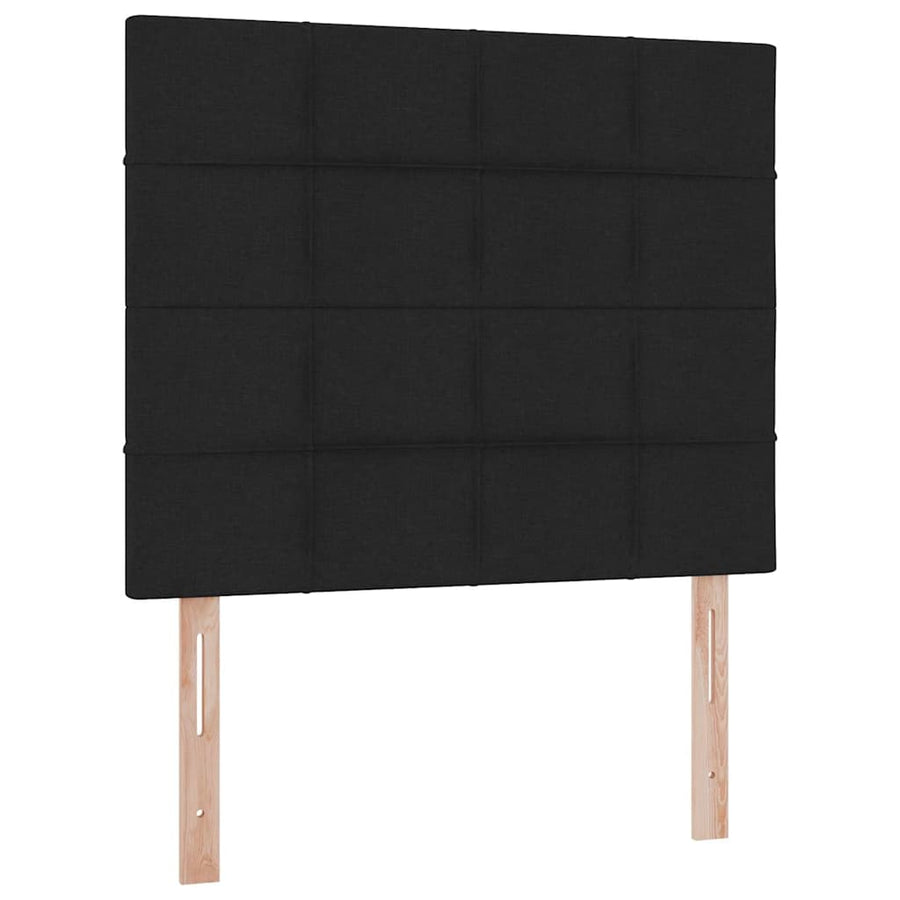 Bed met LED -striplichten met opslag Zwart 120 x 200 cm Stof