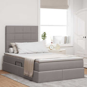 Opbergbed 120x200 cm taupe met LED