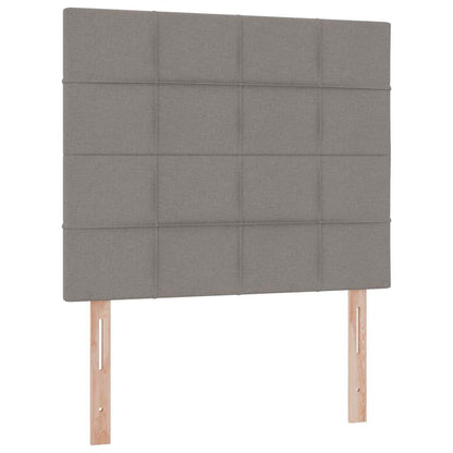 Bed met LED -striplichten met opslag Taupe 120 x 200 cm Stof