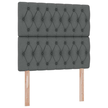 Opbergbed met LED met matras Donkergrijs 90 x 200 cm Polyester