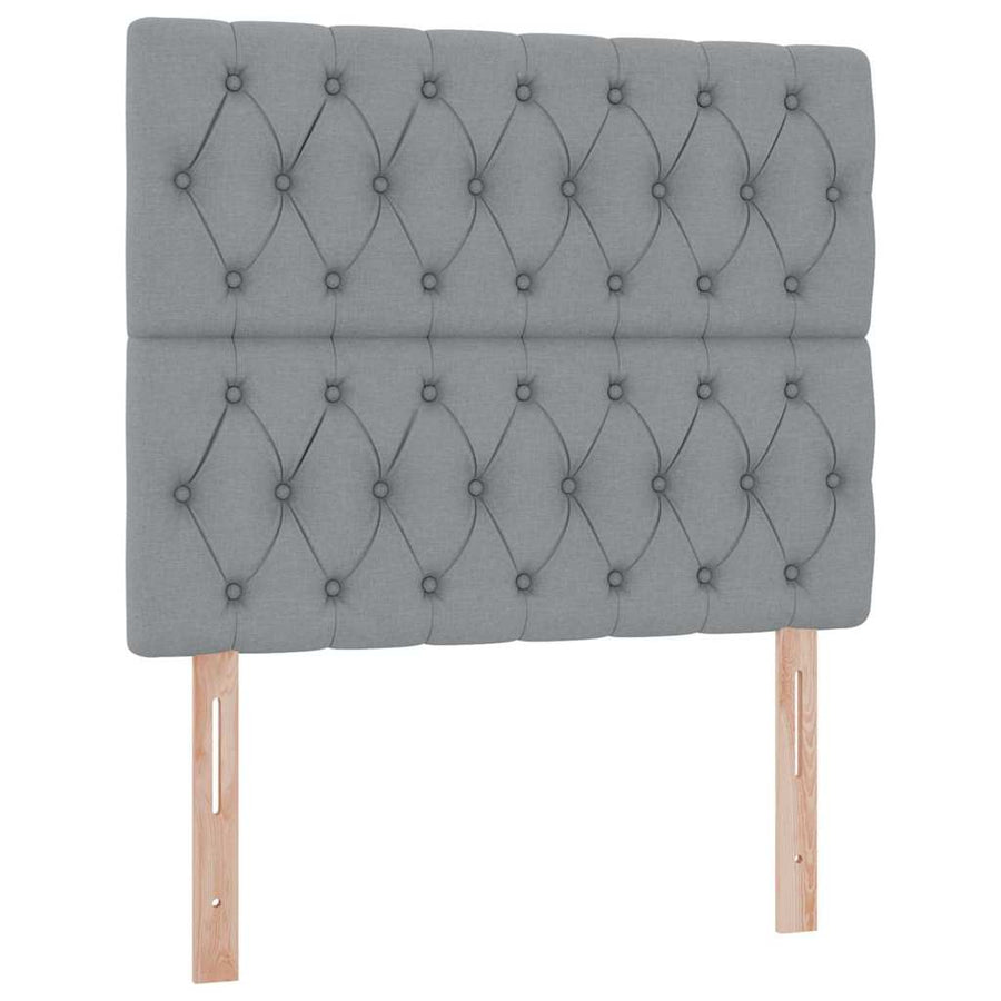Opbergbed met LED met matras Lichtgrijs 120 x 190 cm Polyester