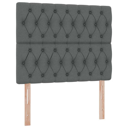 Opbergbed met LED met matras Donkergrijs 120 x 190 cm Polyester