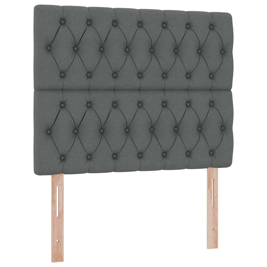 Opbergbed met LED met matras Donkergrijs 120 x 190 cm Polyester