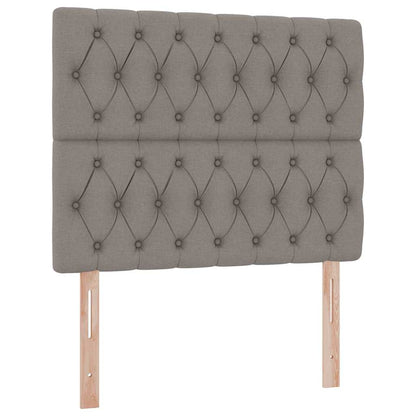 Bed met LED -striplichten met opslag Taupe 120 x 200 cm Stof