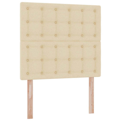 Opbergbed met LED met matras Crème 90 x 190 cm Polyester