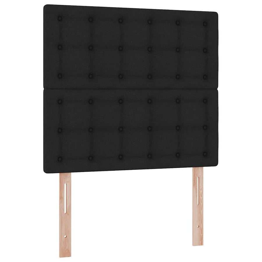 Opbergbed met LED met matras Zwart 90 x 200 cm Polyester
