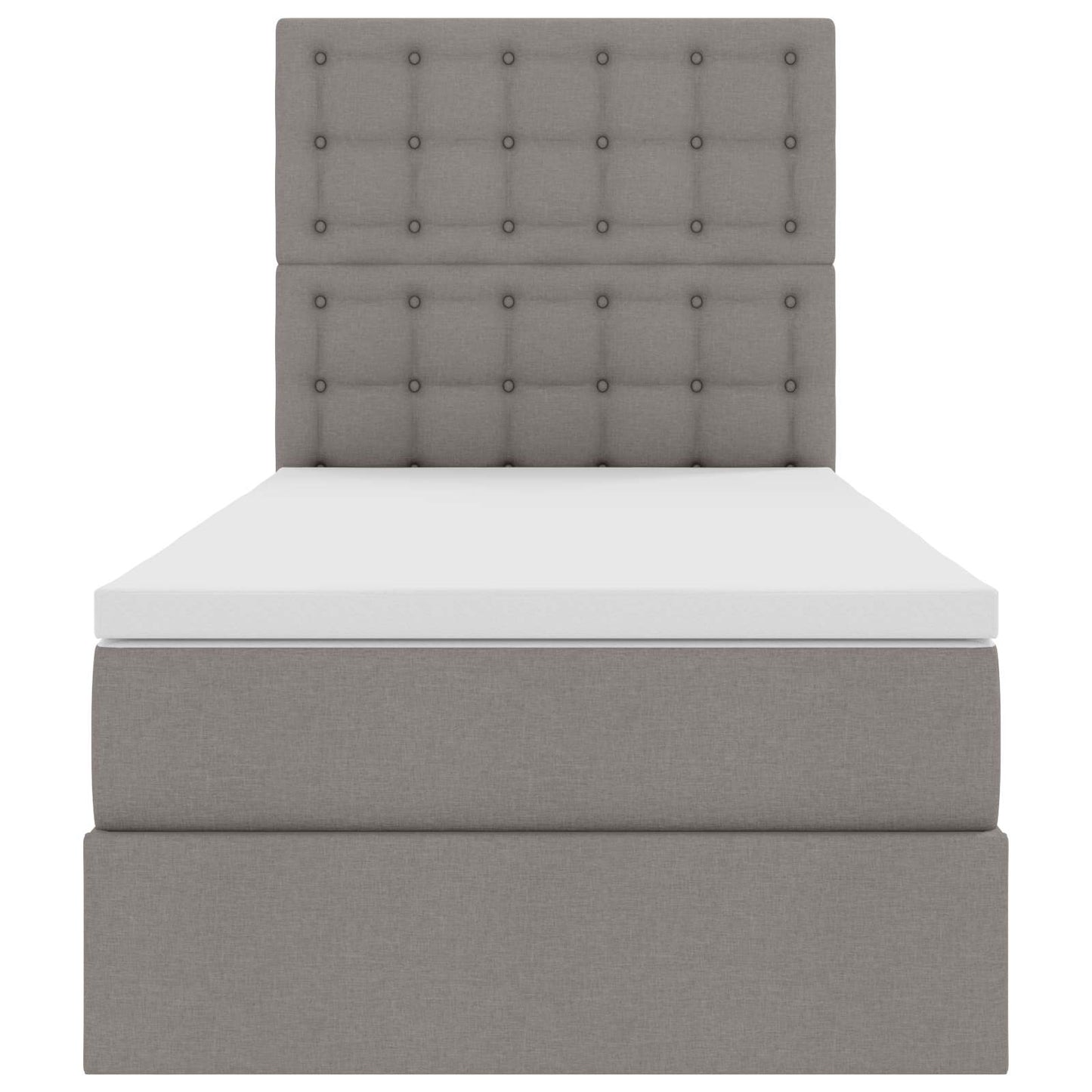 Opbergbed met LED met matras Taupe 90 x 200 cm Polyester