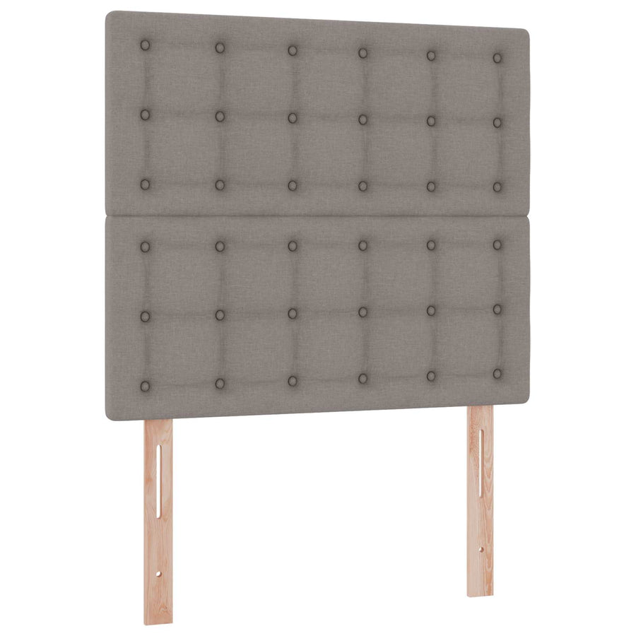 Opbergbed met LED met matras Taupe 90 x 200 cm Polyester