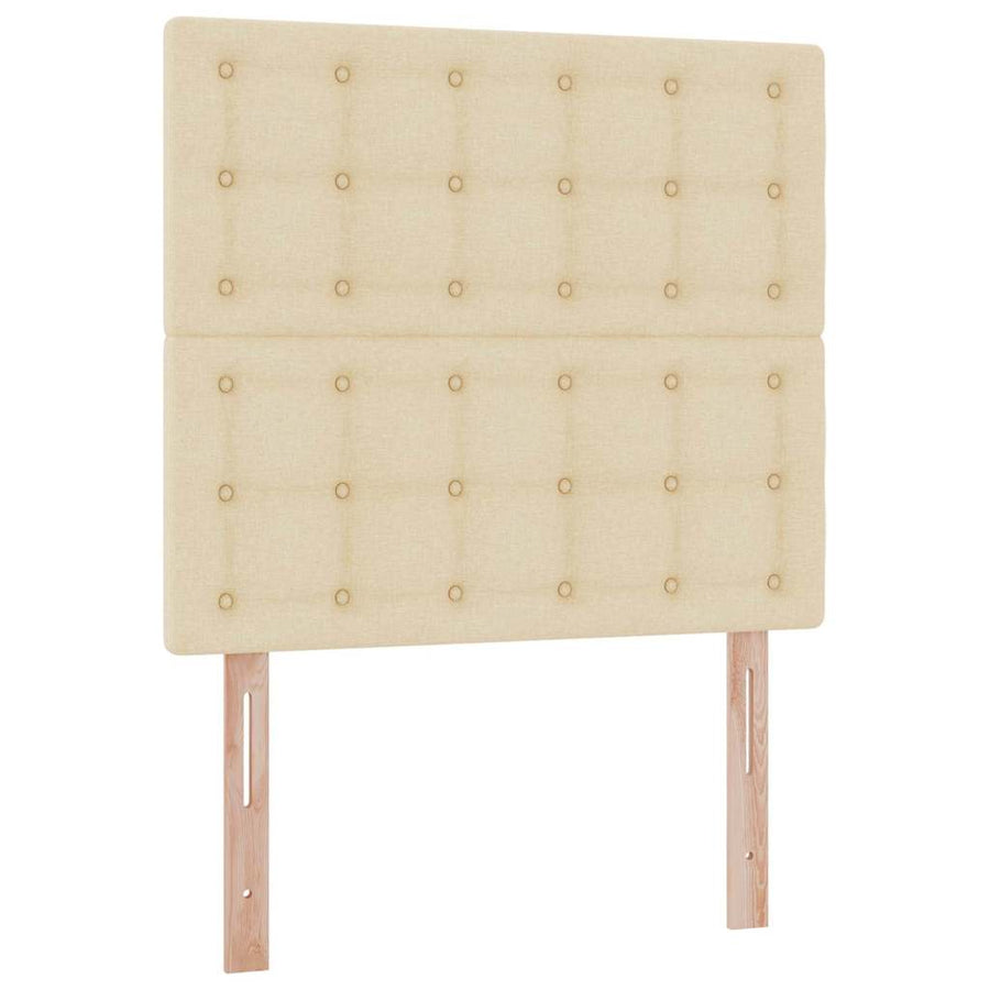 Opbergbed met LED met matras Crème 100 x 200 cm Polyester
