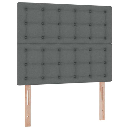 Opbergbed met LED met matras Donkergrijs 120 x 190 cm Polyester