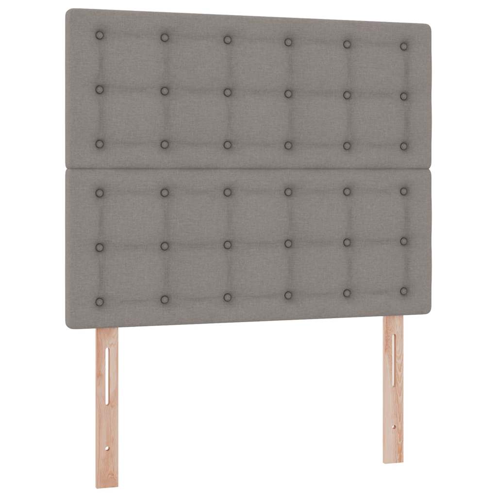 Opbergbed met LED met matras Taupe 120 x 190 cm Polyester