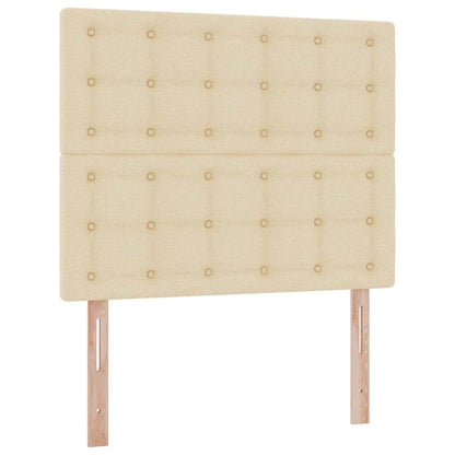 Opbergbed met LED met matras Crème 120 x 190 cm Polyester