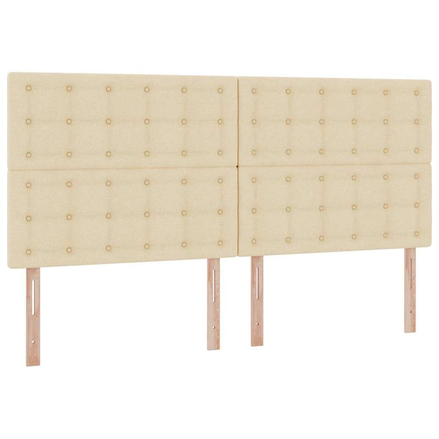 Opbergbed met LED met matras Crème 200 x 200 cm Polyester