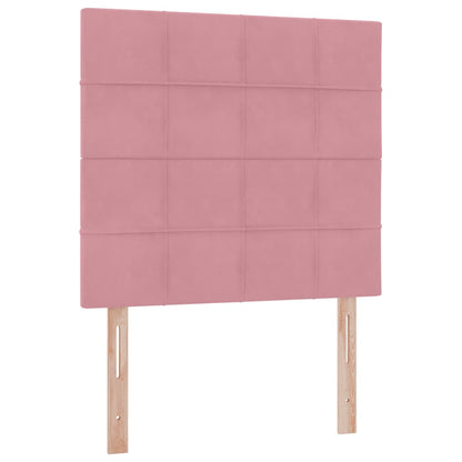 Opbergbed met LED met matras met LED Roze 100 x 200 cm Fluweel