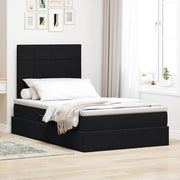 Opbergbed met matras 120x190 cm zwart fluweel