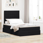 Opbergbed 120x200 cm zwart fluweel met LED