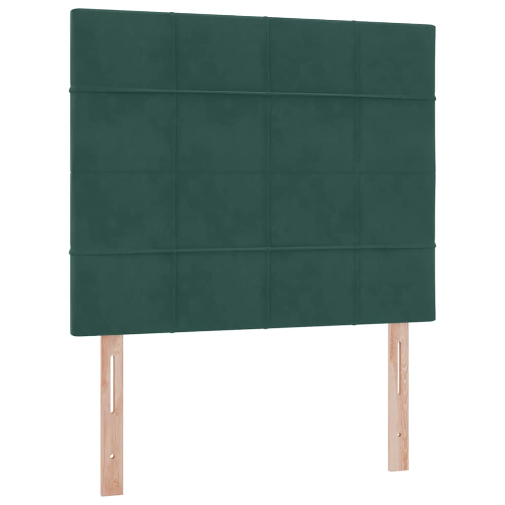 Bed met LED -striplichten Donkergroen 120 x 200 cm Fluweel