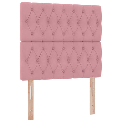 Opbergbed met LED met matras met LED Roze 100 x 200 cm Fluweel