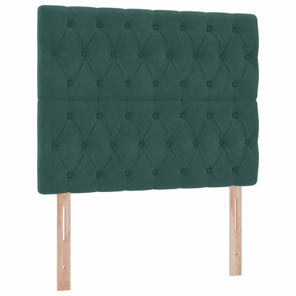 Bed met LED -striplichten Donkergroen 120 x 200 cm Fluweel