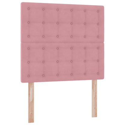 Opbergbed met LED met matras met LED Roze 90 x 190 cm Fluweel