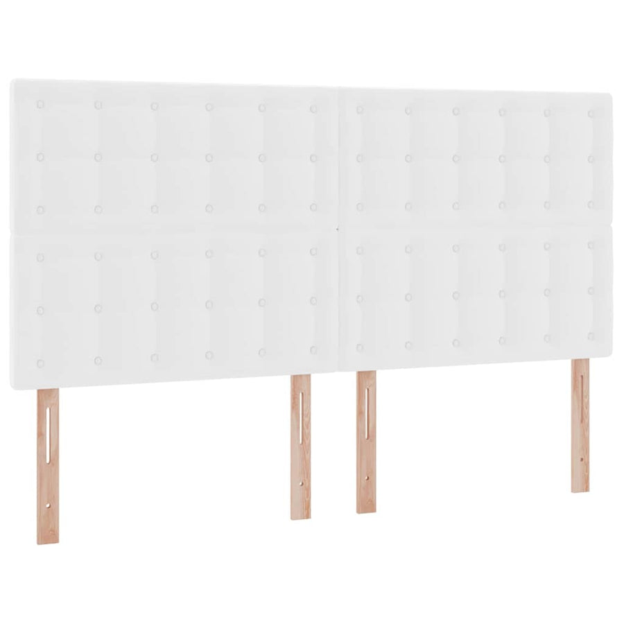 Opbergbed met LED met opslag Puur Wit 200 x 200 cm Kunstleer
