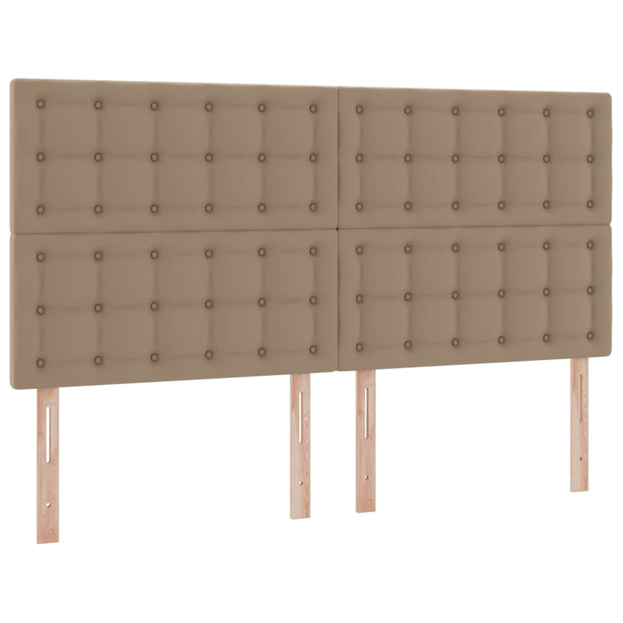 Opbergbed met LED met opslag Cappuccino 200 x 200 cm Kunstleer