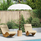 Parasol 190x190x250 cm massief teakhout crème