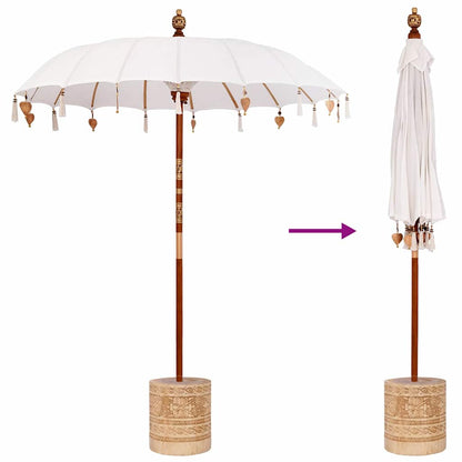 Balinese parasol met basis 250 190 x 190 x 250 cm