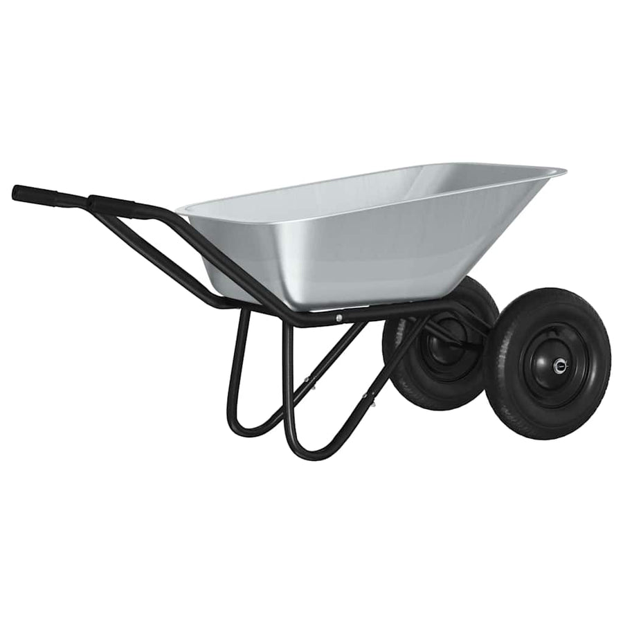 Kruiwagen Zilver en Zwart 137 x 60 x 65,5 cm Staal