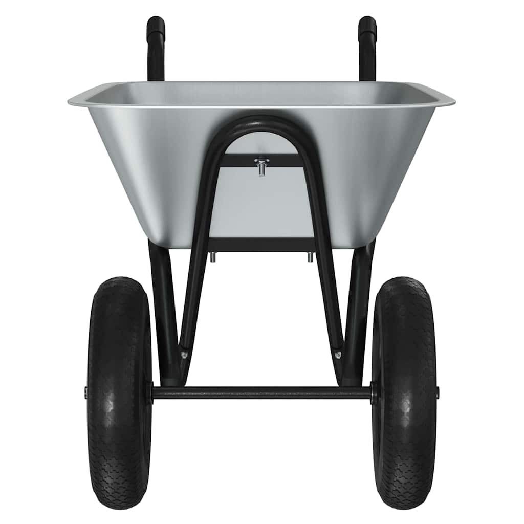 Kruiwagen Zilver en Zwart 137 x 60 x 65,5 cm Staal