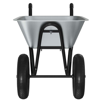 Kruiwagen Zilver en Zwart 137 x 60 x 65,5 cm Staal