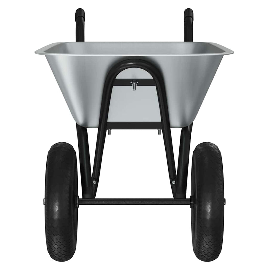 Kruiwagen Zilver en Zwart 137 x 60 x 65,5 cm Staal