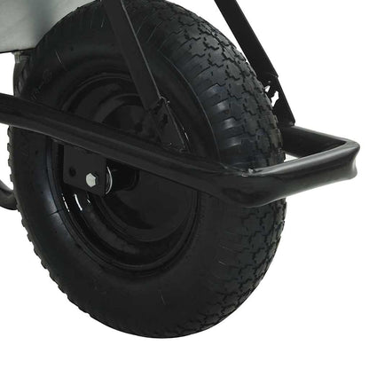 Kruiwagen Zilver en Zwart 141 x 60 x 57 cm Staal
