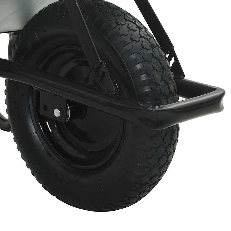 Kruiwagen Zilver en Zwart 141 x 60 x 57 cm Staal