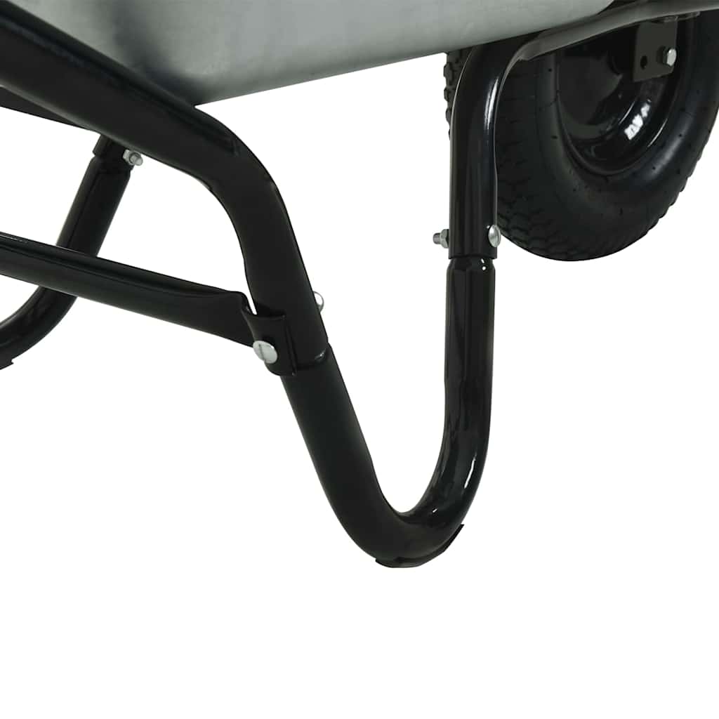 Kruiwagen Zilver en Zwart 141 x 60 x 57 cm Staal