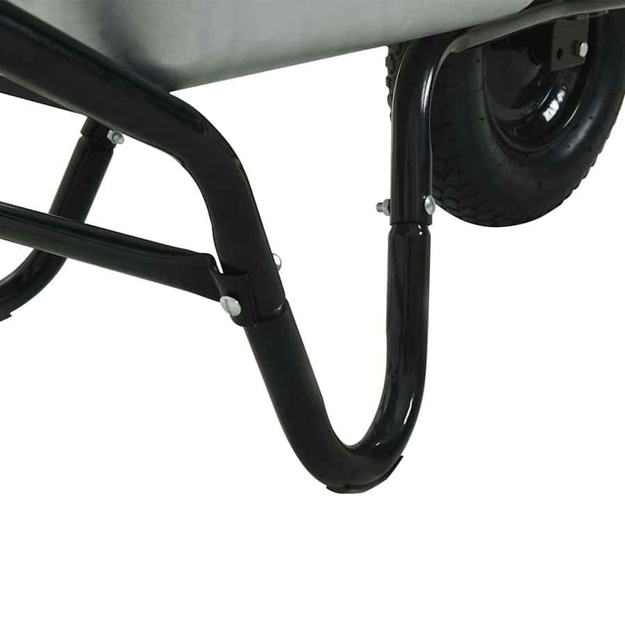 Kruiwagen Zilver en Zwart 141 x 60 x 57 cm Staal